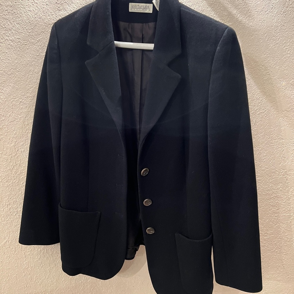 Ann Taylor Black Wool Blend Jacket